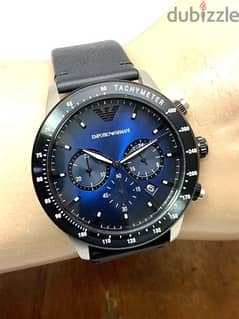 Authentic Black & Blue Emporio Armani Watch