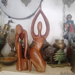 مجسمات تماثيل خشب الطول 30 و 40 سنتم