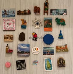 25 fridge magnets from a different countries