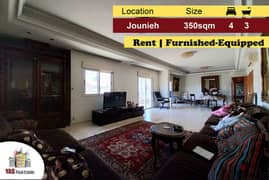 Jounieh 350m2 | 120m2 Terrace | Rent | Furnished-Equipped | IV MY |