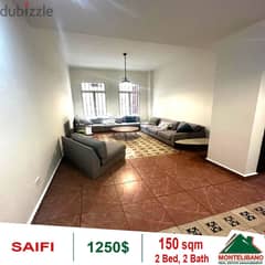 1250$!! Apartment for rent located in Saifi
