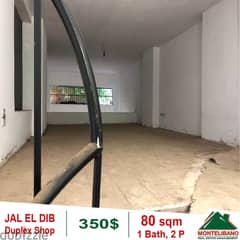 350$!! Shop duplex for rent located in Jal El Dib