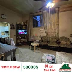 58000$!! Apartment for sale located in Furn El Chebbak
