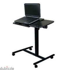 Foldable Laptop Table with 2 Desks and Wheels