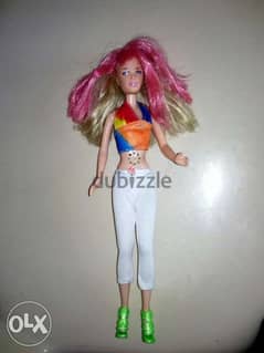 LILLY & HANNAH MONTANA SINGER 2 in1 weared new doll bend legs=18$