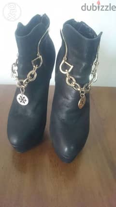 Boot high heels black
