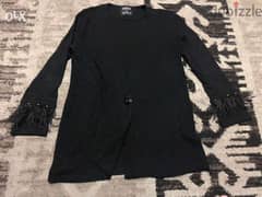 women clothing, long jacket, black color, Marwa brand