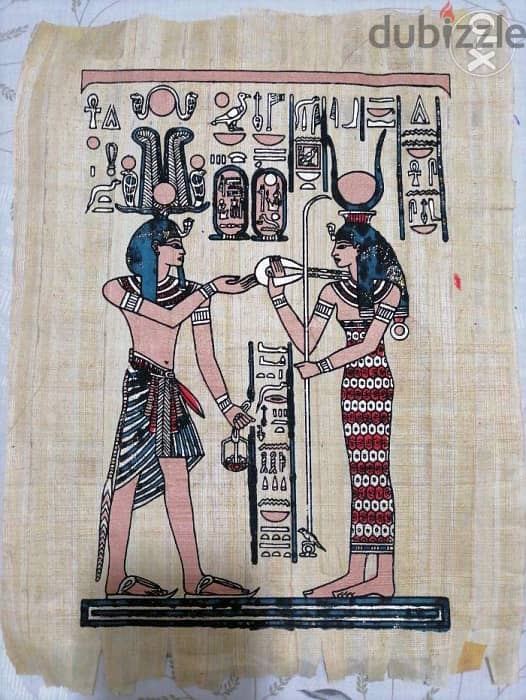 Two genuine papyrus painting. Bought from egypt. 43x33cm 0
