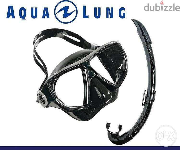 Aqualung Diving Mask and snorkel setناضور و نفس للغطس 0