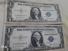 USA set of Two Silver Banknote 1935 and 1957