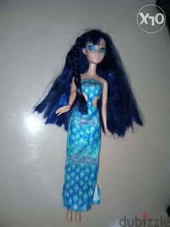 Barbie FAIRYTOPIA long dark blue hair as new doll unflex legs style=16