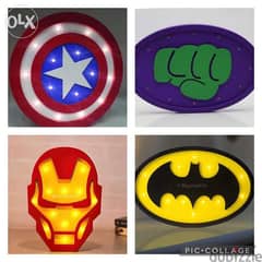 avengers, toy for kids room, LED light, characters, figures