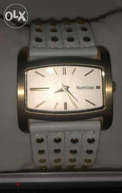 accesories for women, ساعة hand watch, white with gold color