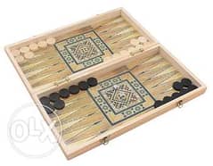 Brand New Wooden Folding Backgammon Board