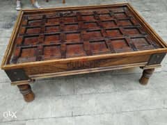 طاولة صالون روعة من الروائع خشب قطراني انتيك شغل فني يدوي اصلي قديم