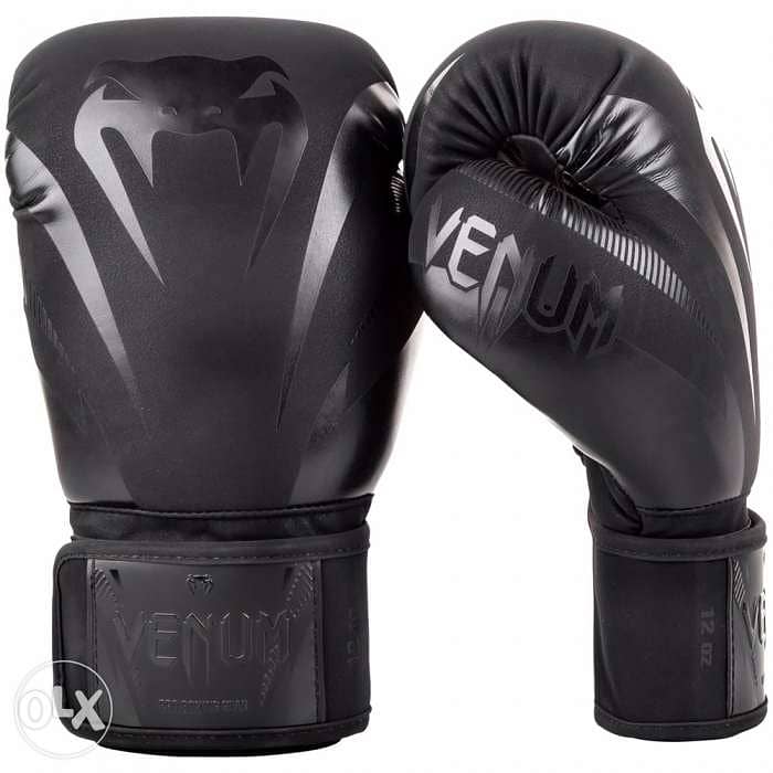 Venum Boxing Gloves Elite Black Gold Martial Arts Equipment 0