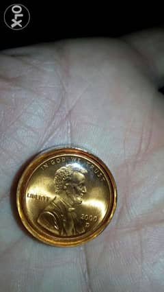 Special Pendant USA Lincoln Cent year 2000D y