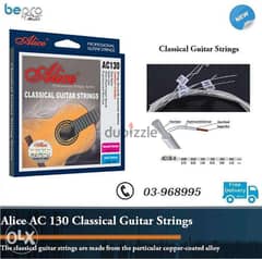 Alice AC 130 Classical Guitar Strings Clear Nylon Silver-plated Copper