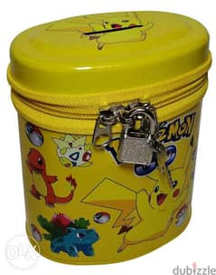 Brand New Cylindrical Money Box - Pokemon