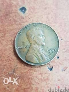 One Cent Coin USA Bronze War Time Lincoln wheat Cent year 1944