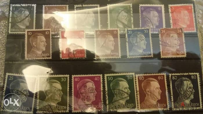 German Hitler Nazi Stamp Collection of17 stamps 0