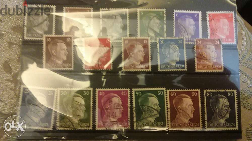 German Hitler Nazi Stamp Collection of17 stamps 1