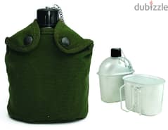 Brand New Aluminum Camping Water Bottle + Bag + Bowl