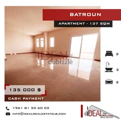 Apartment for sale in batroun 137 SQM REF#jcf3308