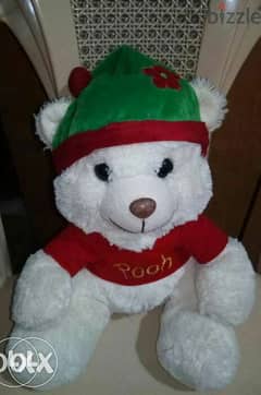 White TEDDY BEAR Plush, height:30 Cm as new stuffed toy=7$