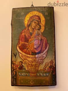 rare museum 19th century greeck icon source of life