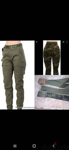 belt available in green or camouflage