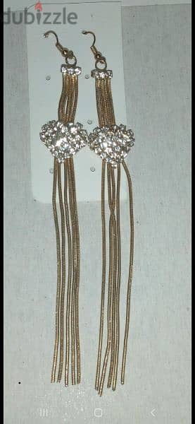 earrings long tassel in gold tone available matching pendant 1
