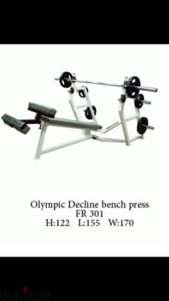 olympic decline bench press like new 70/443573 RODGE