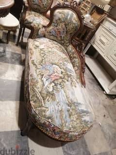 كنب فوتوي صالون مميزة خشب زين رائع للغاية قماش روميو وجوليات لقطة