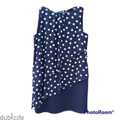 Wallis Black And white Dotted Dress