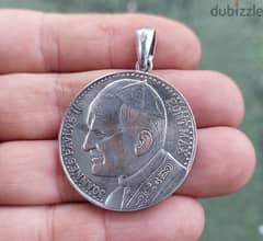 Jean Paul II  Pope. of Vatican Memorial Silver Plated Coin 600 years
