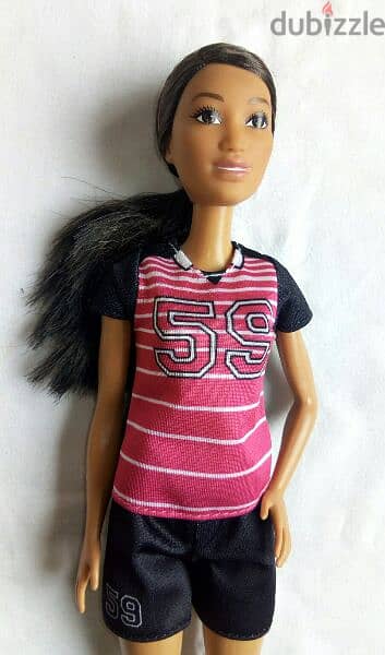 BARBIE SOCCER PLAYER - I CAN BE brunette great doll +complete wear=17$ 6