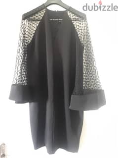 Tomaso black dress with dentelle size 40