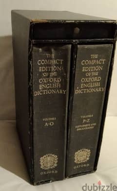The Compact Edition of the Oxford English Dictionary (2 vol. ) (Rare)