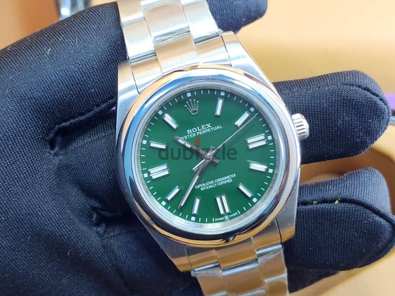 oyster perpetual green dial 0