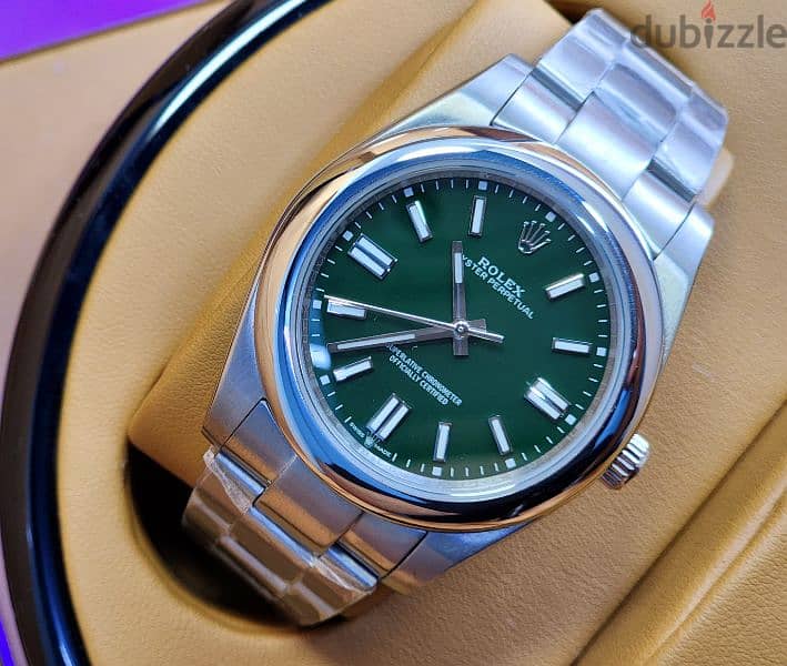 oyster perpetual green dial 1