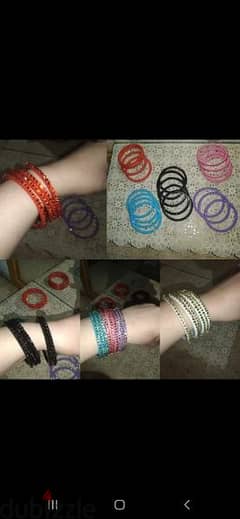 plastic brac3lets 5= 10$ 6 colours strass all over