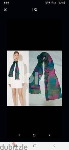 scarf foulard mlawan toul 180cm b 3ared 30cm