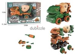 Dinosaur Truck With Cement Mixer DIY Puzzle Assorted