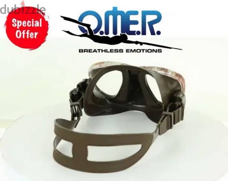 Omer camo mask and snorkle for diving spearfishing ناضور للغطس 2