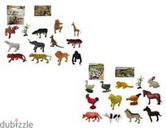 Animal Toys Set of 12 with Tree