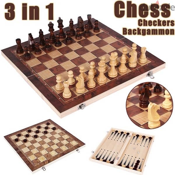 3 in 1 Backgammon, Chess, Checkers 0