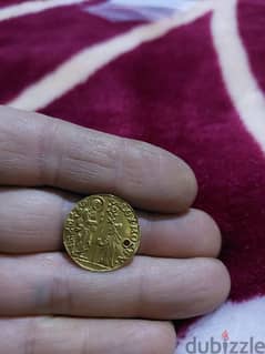 Jesus Christ Gold coin Ducat Venice Italy 3.3 gr year around 1290 AD