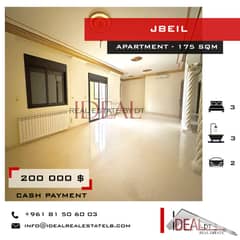 Apartment for sale in jbeil 175 SQM REF#JH17123