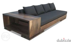 wooden couch